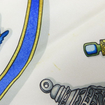 Hermes Scarf Carre 90 Qu Importe Le Flacon Perfume Bottle Silk White Bordeaux