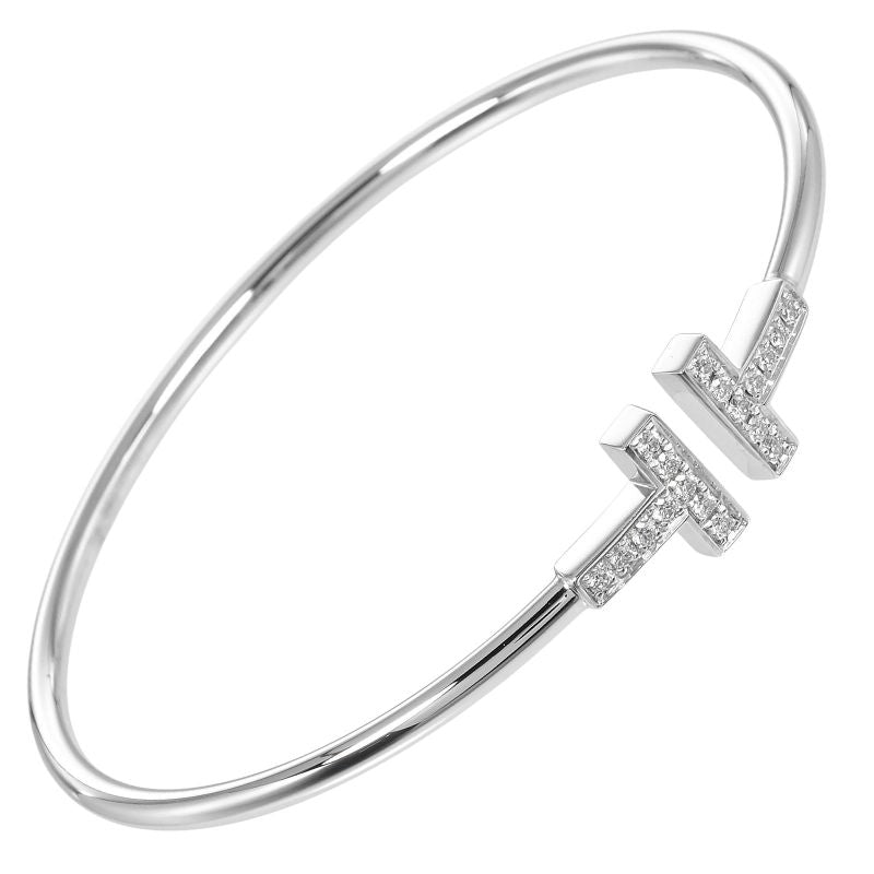Tiffany & Co T-wire Approx 15.5cm (6.10in) (wrist Circumference) 18K White Gold