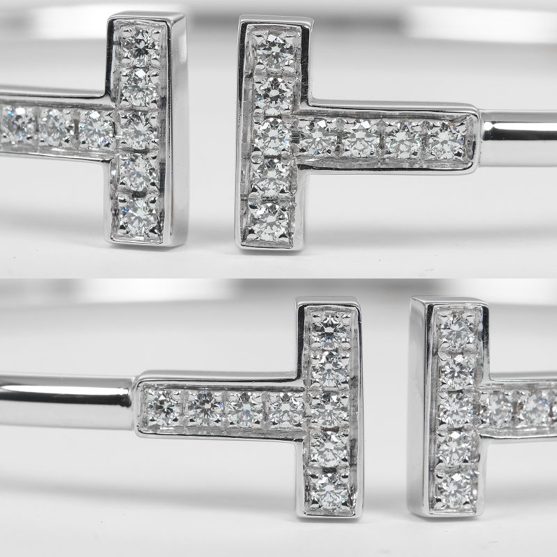 Tiffany & Co T-wire Approx 15.5cm (6.10in) (wrist Circumference) 18K White Gold