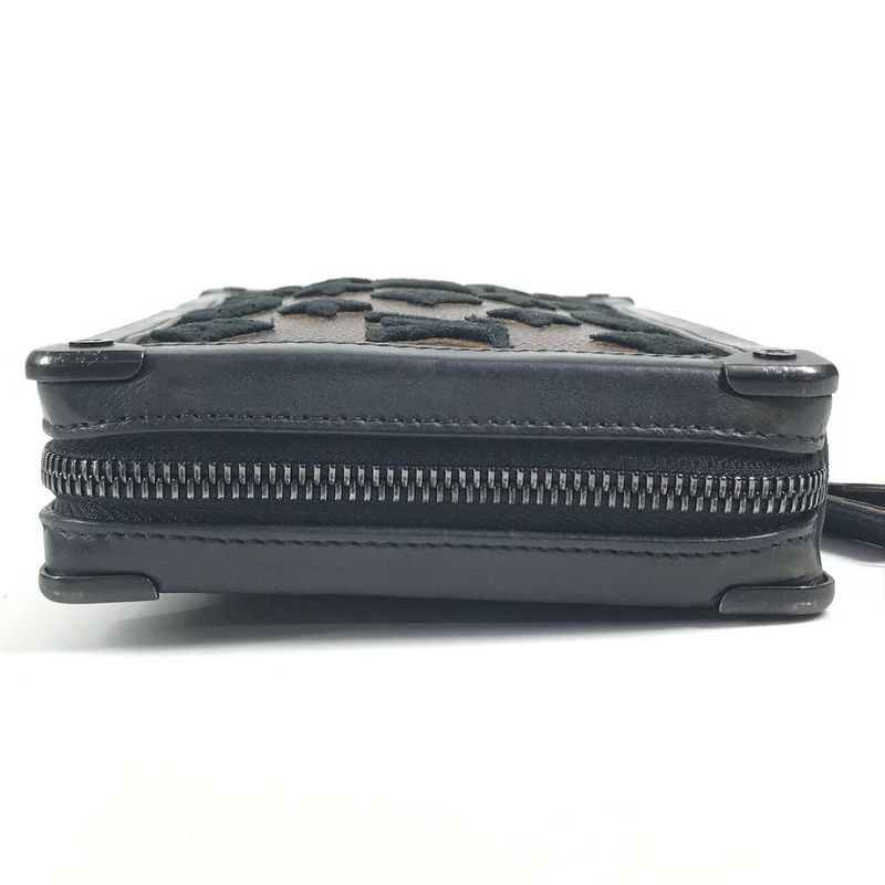 Louis Vuitton Clutch Bag Soft Trunk Clutch M45061 Monogram Canvas Black