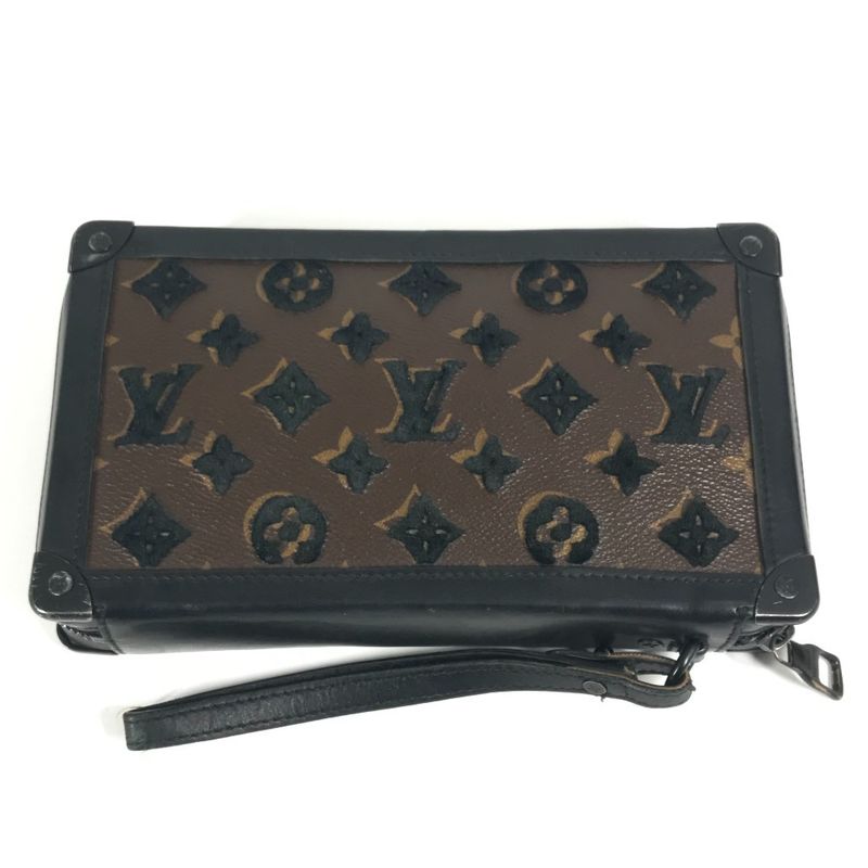 Louis Vuitton Clutch Bag Soft Trunk Clutch M45061 Monogram Canvas Black