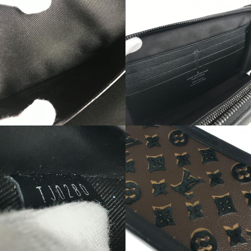 Louis Vuitton Clutch Bag Soft Trunk Clutch M45061 Monogram Canvas Black