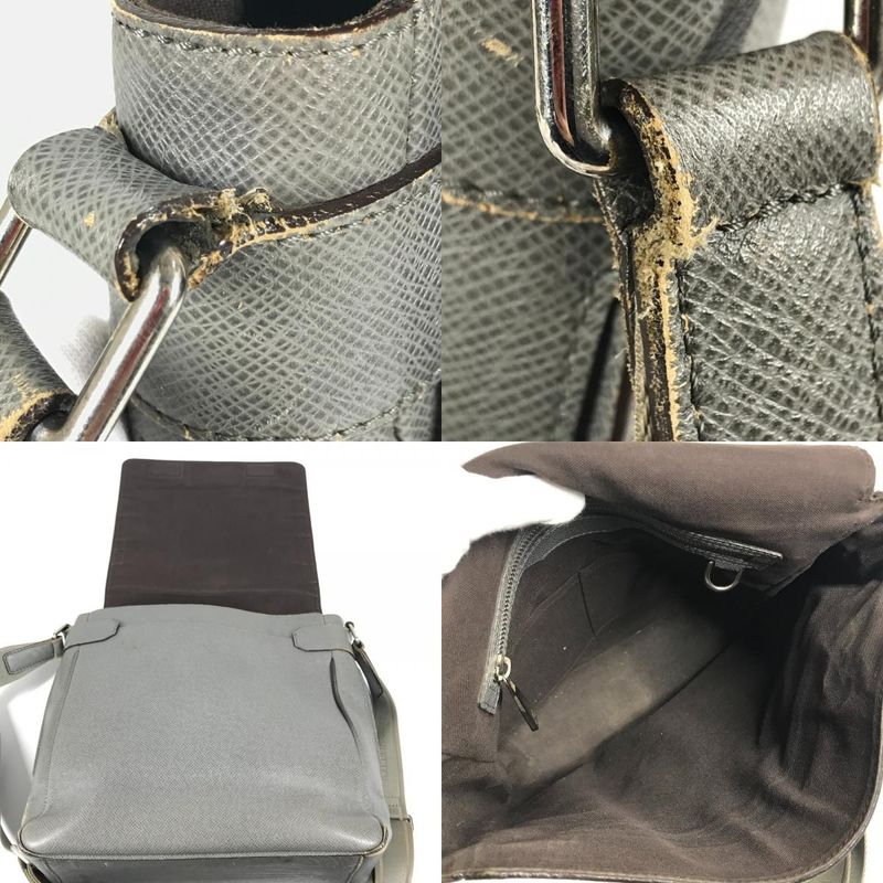 Louis Vuitton Shoulder Bag Romain PM Romain PM M32700 Taiga Leather Glacier Gray