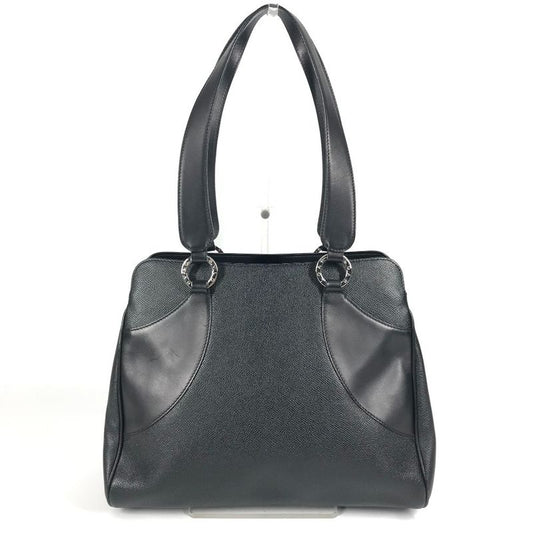 Bvlgari Bulgari Shoulder Bag Nivole Shopping Leather Black