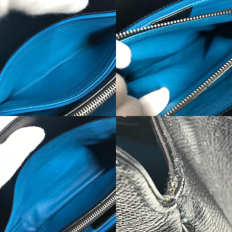 Bvlgari Bulgari Shoulder Bag Nivole Shopping Leather Black