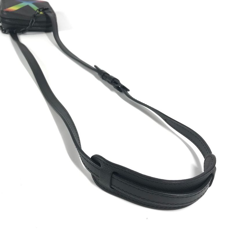 Louis Vuitton Shoulder Bag Danube Messenger M30332 Taiga Leather Black