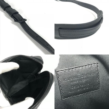 Louis Vuitton Shoulder Bag Danube Messenger M30332 Taiga Leather Black