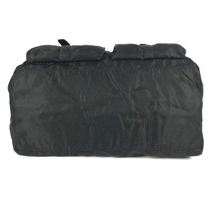 Prada Boston Bag Triangle Logo Triangle Logo Plate Nylon Black