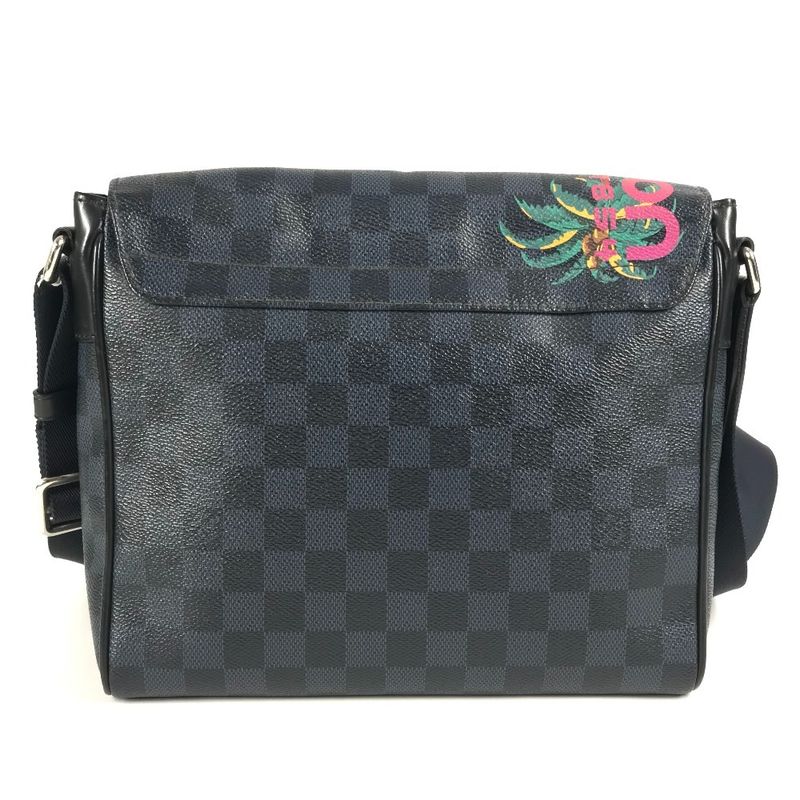 Louis Vuitton Shoulder Bag District PM N50005 Damier Cobalt Canvas Navy