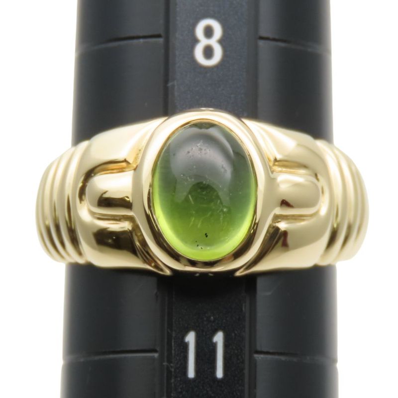 Bulgari Ring / Ring 18K Yellow Gold Approx 8.5g Yellow Gold Green Jewelry