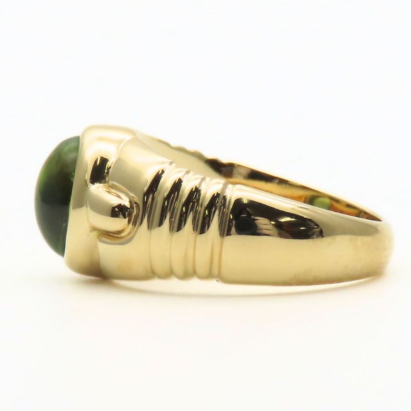 Bulgari Ring / Ring 18K Yellow Gold Approx 8.5g Yellow Gold Green Jewelry