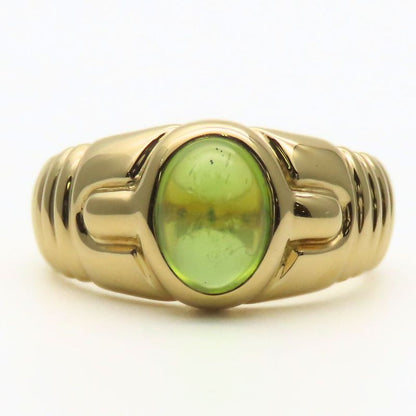 Bulgari Ring / Ring 18K Yellow Gold Approx 8.5g Yellow Gold Green Jewelry