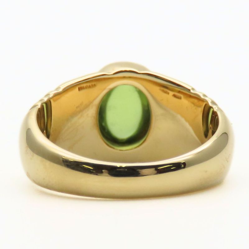 Bulgari Ring / Ring 18K Yellow Gold Approx 8.5g Yellow Gold Green Jewelry