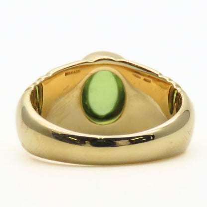 Bulgari Ring / Ring 18K Yellow Gold Approx 8.5g Yellow Gold Green Jewelry
