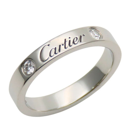 Cartier Ring - 47 Engraved Pt950 Diamonds Approx 4.4g Platinum 2PD Jewelry