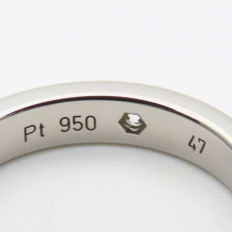 Cartier Ring - 47 Engraved Pt950 Diamonds Approx 4.4g Platinum 2PD Jewelry