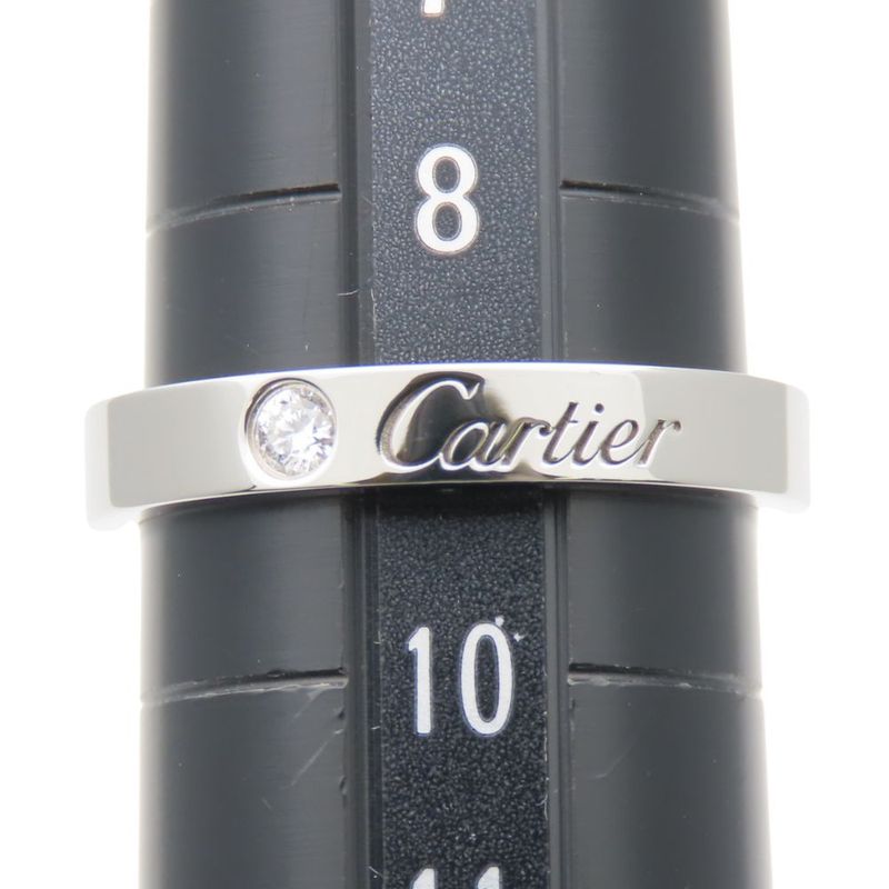 Cartier Ring - 49 Engraved Pt950 Diamonds Approx 4.7g Platinum 1PD Jewelry
