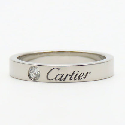 Cartier Ring - 49 Engraved Pt950 Diamonds Approx 4.7g Platinum 1PD Jewelry