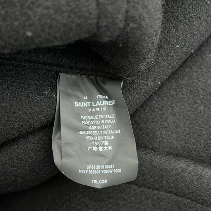 Saint Laurent Paris Duffle Coat For Men - 535303 Black Long Sleeves / 2018 /