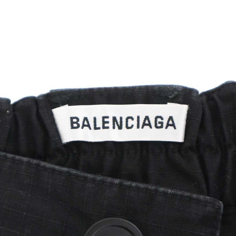 Balenciaga Ripstop Cargo Skirt 642176 Black 40