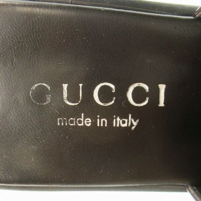 Gucci Mules Sandals Leather Square Toe Middle Heel G Logo 6.5 23.5cm (9.25in)