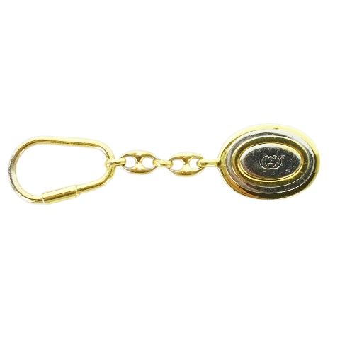 Gucci Vintage Key Holder Interlocking Anchor Chain With Logo In Gold Color CK29
