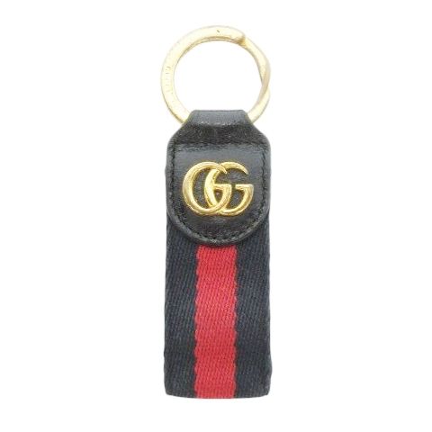 Gucci Ophidia Key Ring Key Holder GG Marmont Sherry Line Engraved Canvas