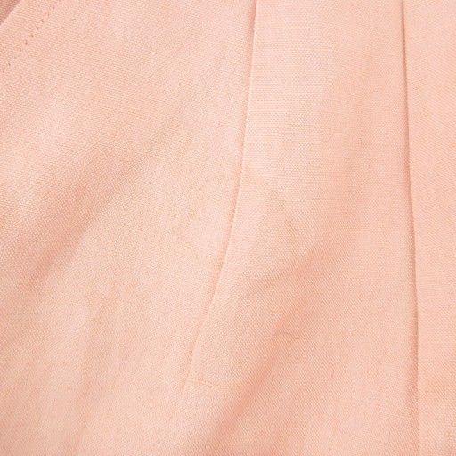 Chanel Shorts Coco Mark Gold Coco Button Silk Linen Blend Pink 34 XS AE - GY18