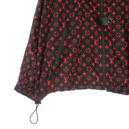 Louis Vuitton 20AW Monogram Nylon Hooded Blouson Jacket 38 Black Red Black