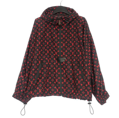 Louis Vuitton 20AW Monogram Nylon Hooded Blouson Jacket 38 Black Red Black
