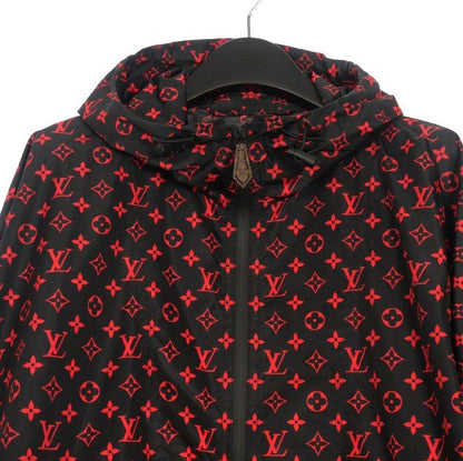 Louis Vuitton 20AW Monogram Nylon Hooded Blouson Jacket 38 Black Red Black