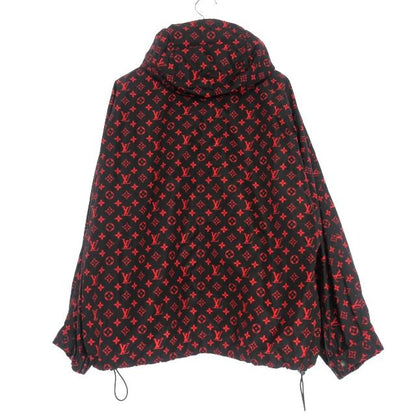 Louis Vuitton 20AW Monogram Nylon Hooded Blouson Jacket 38 Black Red Black