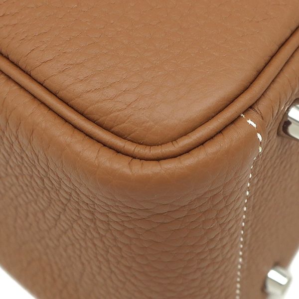 Hermes Shoulder Bag Lindy Mini 20 Taurillon Clemence Gold Silver Hardware Never