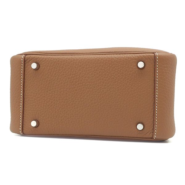 Hermes Shoulder Bag Lindy Mini 20 Taurillon Clemence Gold Silver Hardware Never