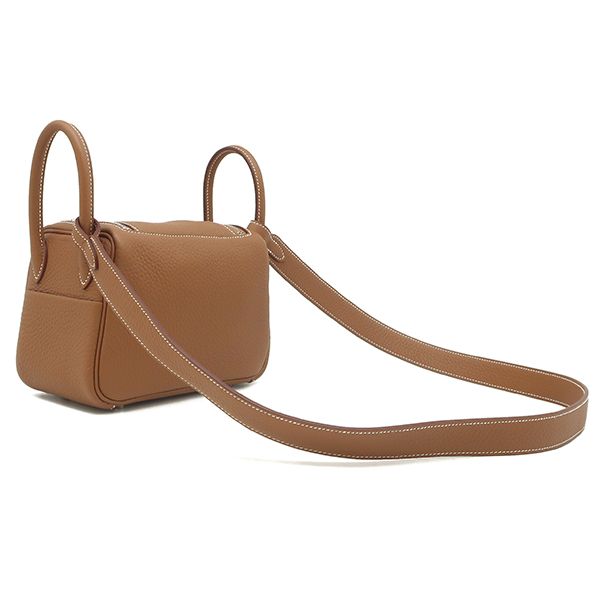 Hermes Shoulder Bag Lindy Mini 20 Taurillon Clemence Gold Silver Hardware Never