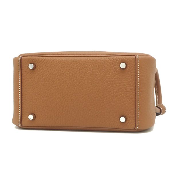 Hermes Shoulder Bag Lindy Mini 20 Taurillon Clemence Gold Silver Hardware Never