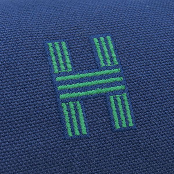 Hermes Pouch Brid a Black PM Toile Ash Marine Silver Hardware Never Used Navy