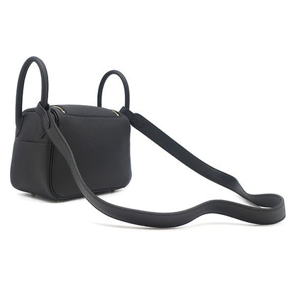 Hermes Shoulder Bag Lindy Mini 20 Taurillon Clemence Black Gold Hardware Never