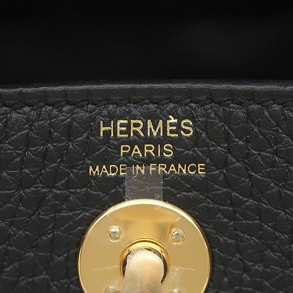 Hermes Shoulder Bag Lindy Mini 20 Taurillon Clemence Black Gold Hardware Never