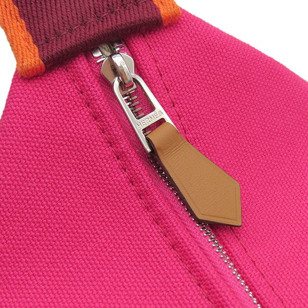 Hermes Pouch Brid a Black PM Toile Ash Hibiscus Silver Hardware Never Used