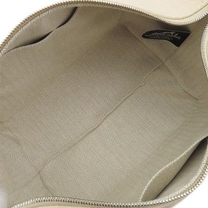 Hermes Pouch Brid a Black PM Toile Ash Natural Silver Hardware Handbag Vanity