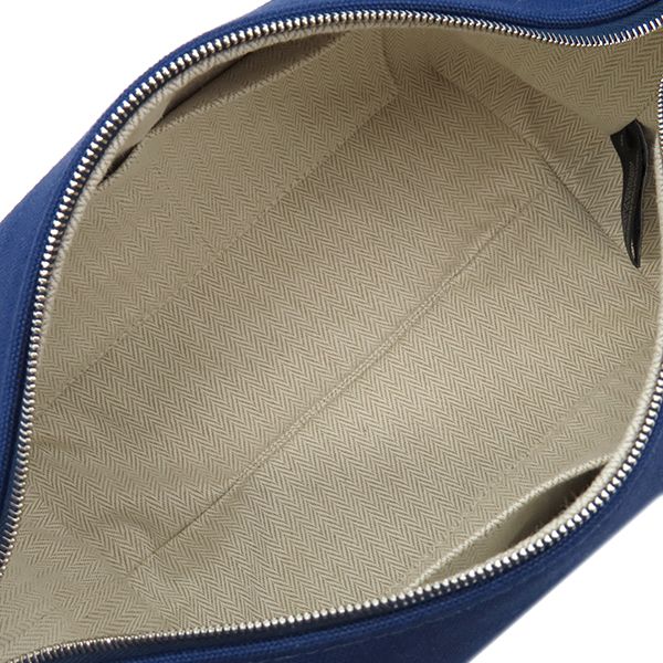 Hermes Pouch Brid a Black PM Toile Ash Marine Silver Hardware Never Used