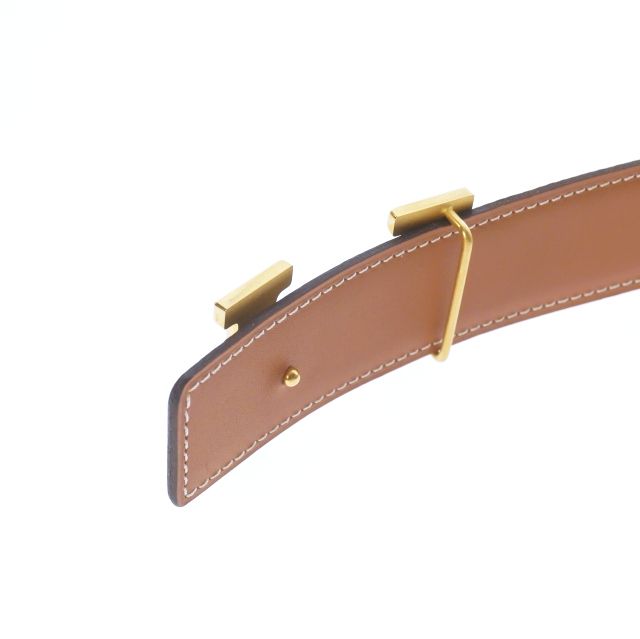 Hermes Constance H Buckle Belt Leather 85 □I Engraved 2005 Dark Brown