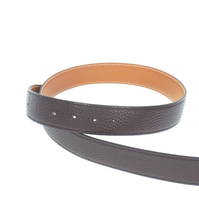 Hermes Constance H Buckle Belt Leather 85 □I Engraved 2005 Dark Brown