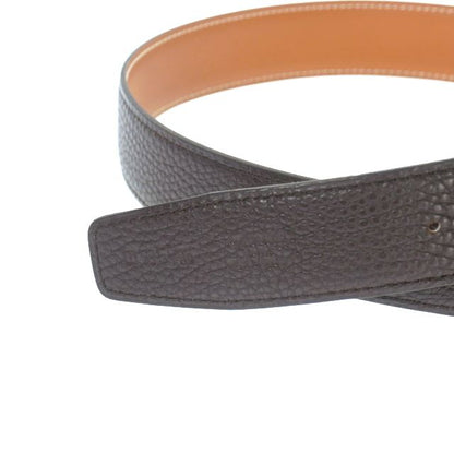 Hermes Constance H Buckle Belt Leather 85 □I Engraved 2005 Dark Brown