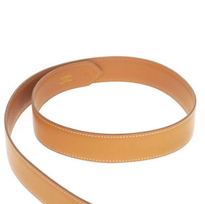 Hermes Margiela Period Buckle Belt Leather 85 □D Engraved 2000 Gold Hardware