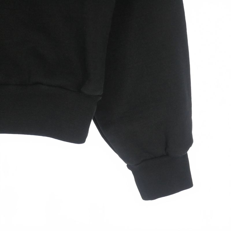 Balenciaga Logo Embroidery Crewneck Sweatshirt Long Sleeve XS Black 697869