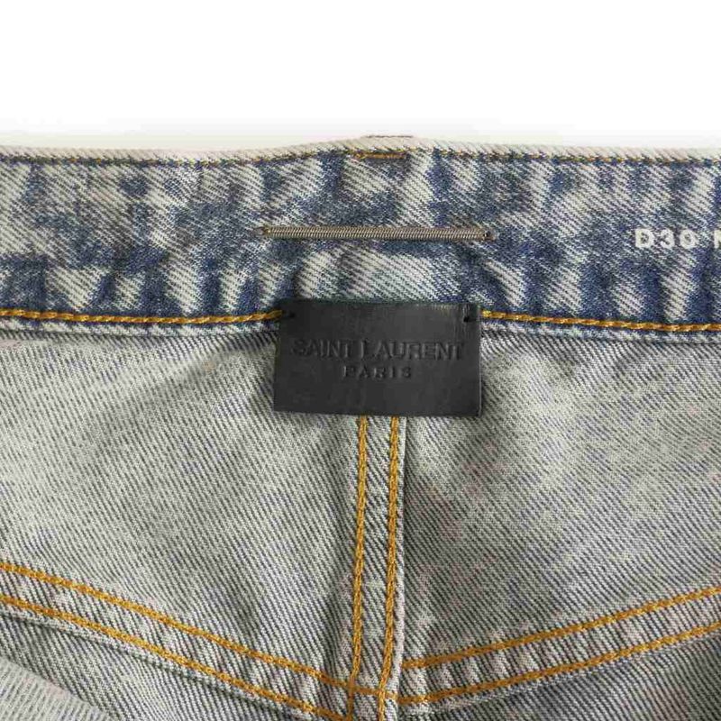 Saint Laurent Paris 22SS Washed Denim Pants Jeans 28 Indigo 681376 Y35aj