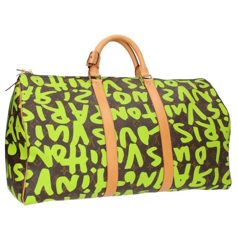 Louis Vuitton M93700 Keepall 50 Graffiti Veil Boston Bag For Men 50