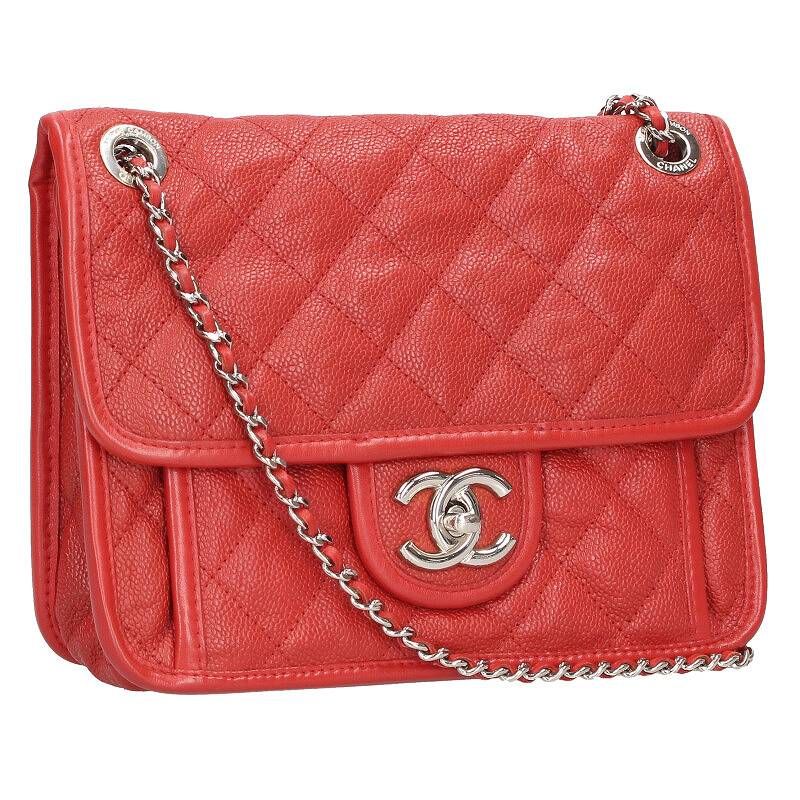 Chanel French Riviera Caviar Skin Chain Shoulder Bag Women